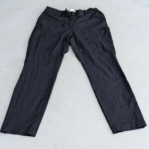 H&M Womens Dress Pants Size 12 Black Pinstripe Career
